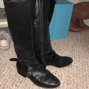 nine west black riding boots